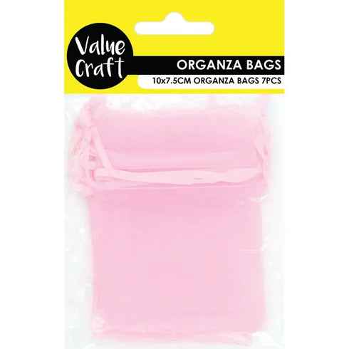 Baby Pink Colour Mini Organza Gift Bags